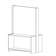 Free-standing Office Partition - Double Sided Open Shelves